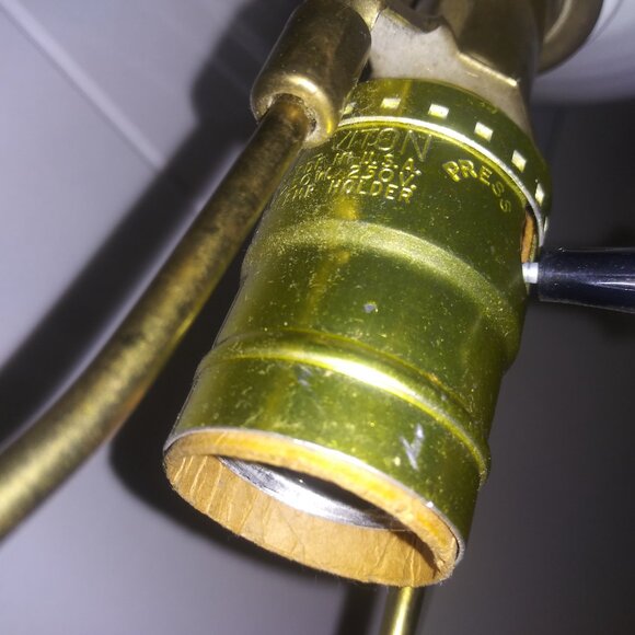 VTG Farmhouse Blue floral White Ceramic Jug Lamp - Picture 16 of 16